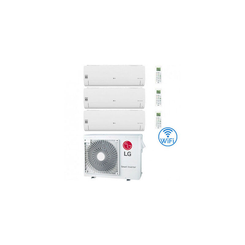 LG - Libero Smart R32 Wifi Trial Split Climatiseur à double onduleur 7000 + 7000 + 7000 btu avec eu. MU3R19 nouveau Classe a+++/a++