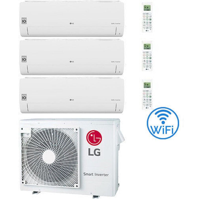 LG Libero Smart R32 Wifi Trial Split Climatiseur à double onduleur 9000 + 9000 + 9000 BTU avec EU. MU3R19 NOUVEAU Classe A+++/A++