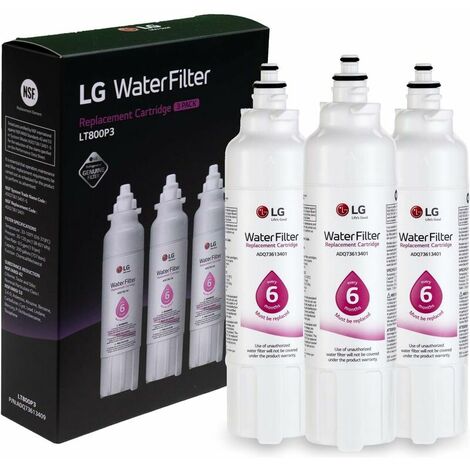 LG LT800P3 Replacement Refrigerator Water Filter 6-Month / 200 Gallon, Carbon Plastic, White