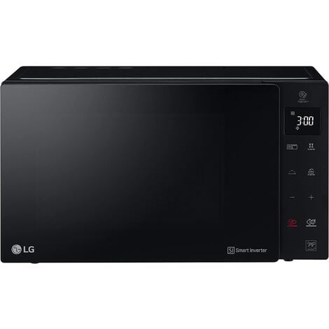 LG MH6535GDS Forno Microonde Smart Inverter con Grill al Quarzo, 25 Litri, 1000 W, Programmi Automatici, Livelli di Potenza Regolabili, Cottura a Vapore, Nero