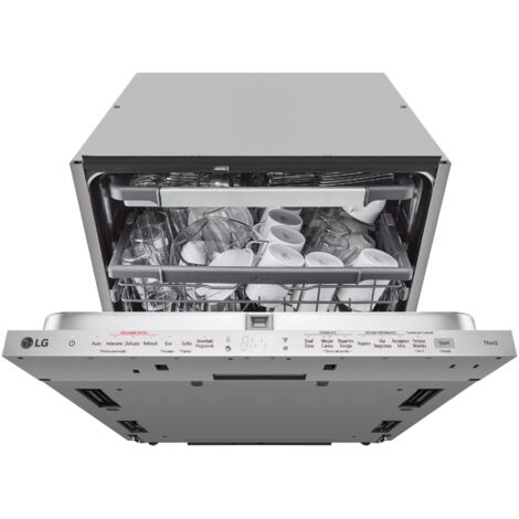 LG QuadWash DB365TXS Lavastoviglie a Scomparsa Totale Classe Energetica B 14 Coperti Vapore Wi-Fi