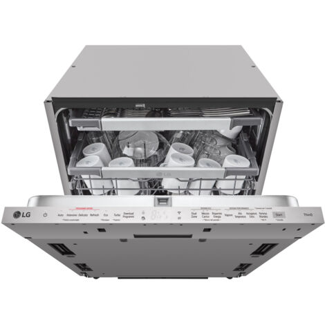 LG QuadWash DB475TXS Lavastoviglie a Scomparsa Totale Classe Energetica A 14 Coperti Vapore Wi-Fi