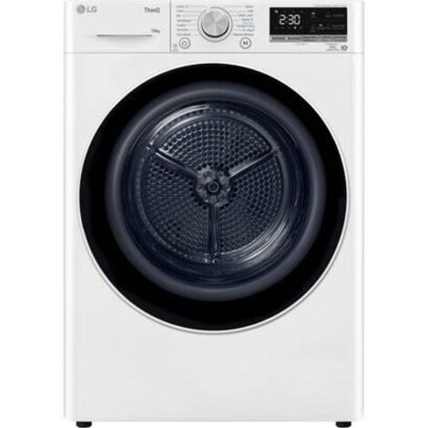 LG – RH1V50WH – Sèche-linge 10 kg condensation – Classe A+++ – Profondeur 690 mm – Largeur 600 mm – Hauteur 850 mm – Départ différé 19 h