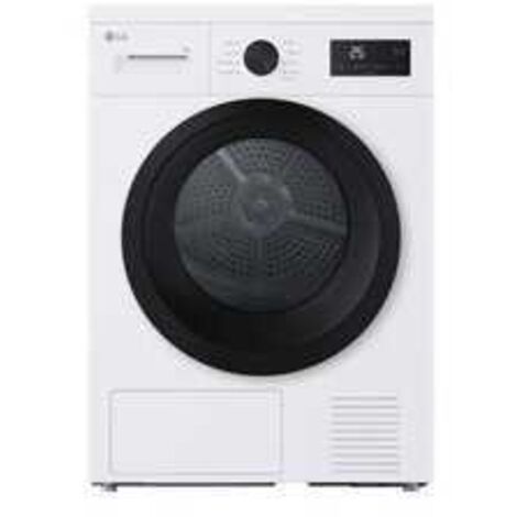 LG – Sèche-linge pompe à chaleur 8 kg – Niveau sonore 65 dB – Classe énergétique D – Dimensions 85 x 60 x 60 cm – Séchage électronique - RH8N15WHB