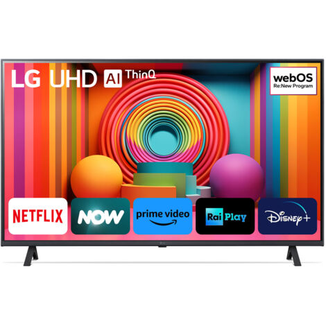 Lg TV UHD 43'' 4K, Processore a5 Gen6, HDR10, 20W, 3 HDMI, Game Optimizer, Wi-Fi 5, Smart TV WebOS 23
