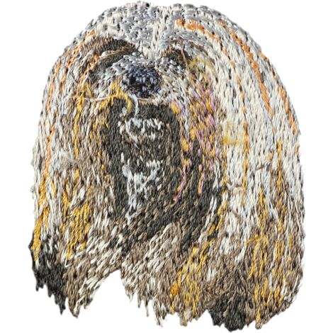 Lhassa Apso - Patch en forme de chien, patch brodé, décoration de sac à dos unique par Art-Dog