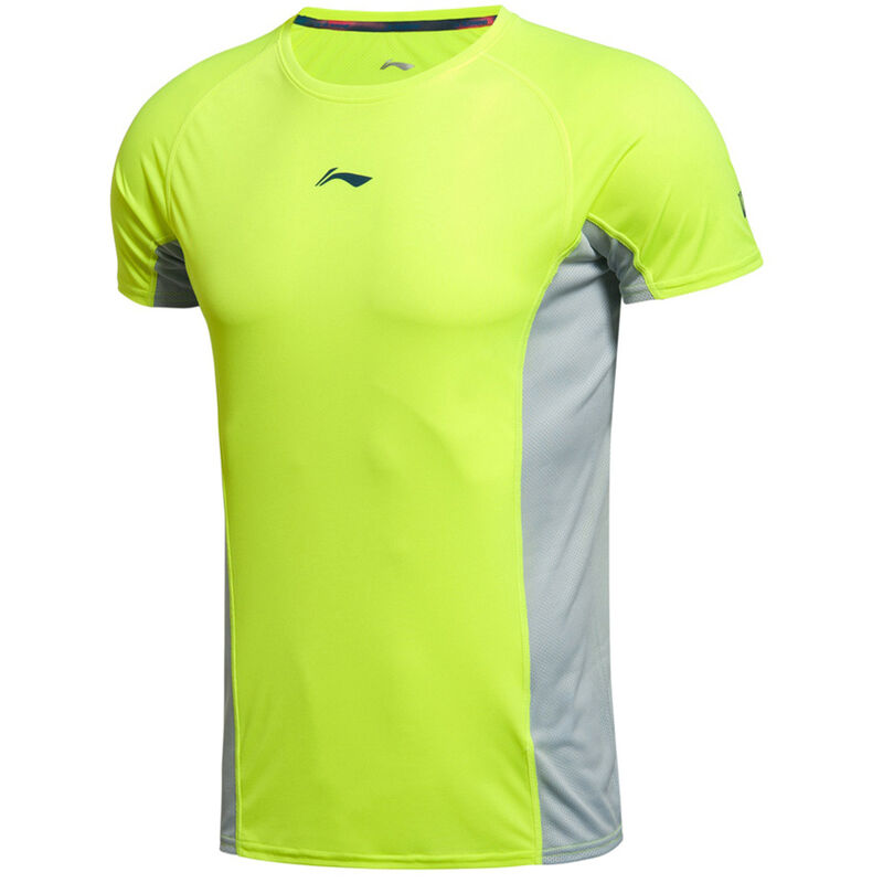 

LI-NING Running Series Camiseta deportiva de verano transpirable de secado rapido para hombre Camiseta de manga corta AHSK181,2-L