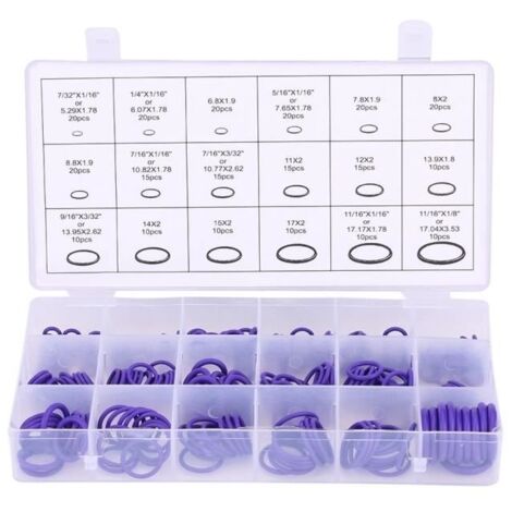LIA 270 Pcs-Kit De Climatisation De Voiture Compresseur Joint Torique En Caoutchouc Rondelle -Violet