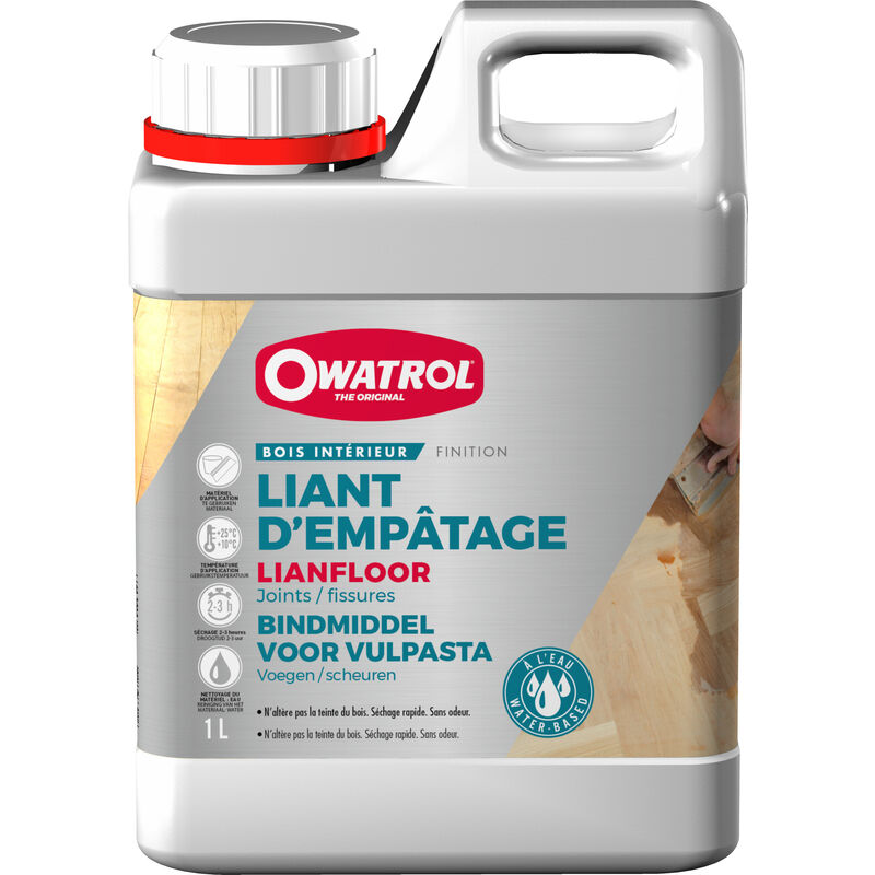 Owatrol - Liant d'empâtage pour joints, trous, fissures - Parquet, escalier... lianfloor 1 litre