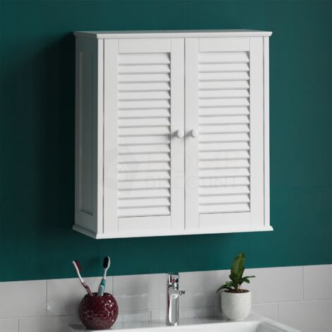 Liano 2 Door Bathroom Cabinet Wall Mounted Cupboard, White