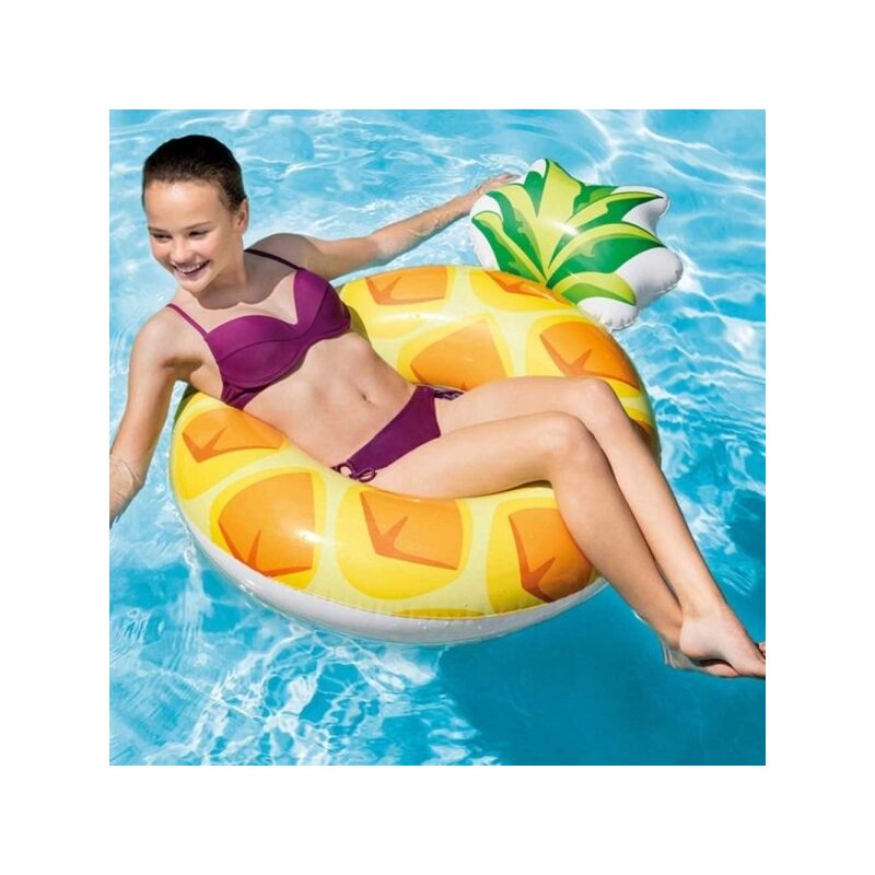 Trade Shop Traesio - Inflable Piña Donut Chaleco Salvavidas 117 X 86 Cm Mar Piscina Playa