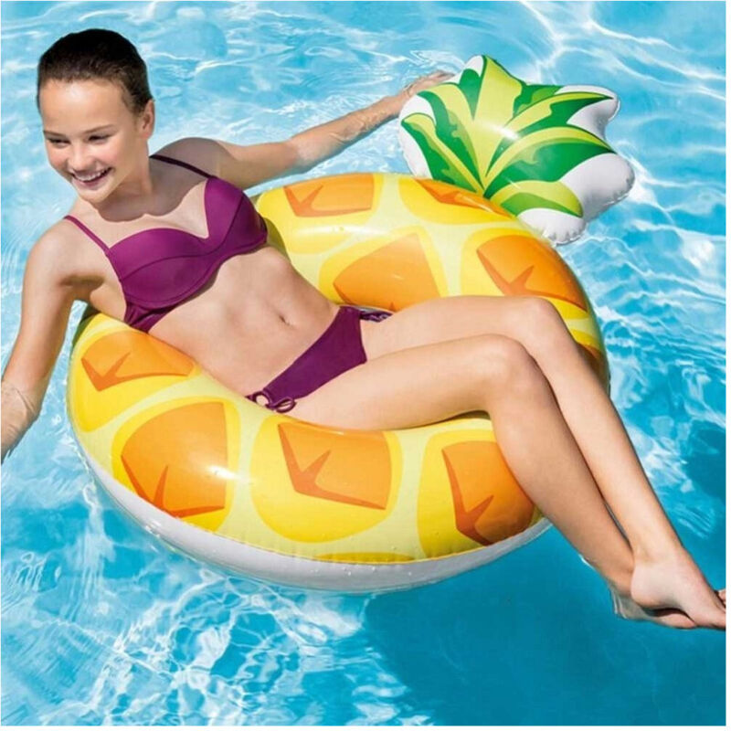 Trade Shop - Salvagente Ciambella Gonfiabile Ananas 117 X 86 Cm Mare Piscina Spiaggia -