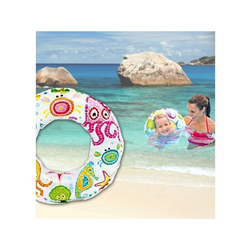 Trade Shop Traesio - Chaleco Salvavidas Donut Hinchable Flotante Mar Piscina Playa Niños 51Cm