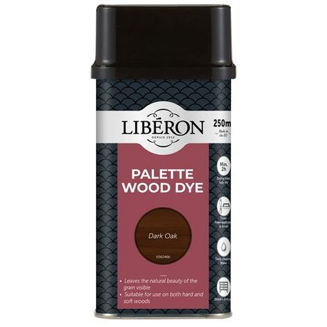 Liberon 014338 Palette Wood Dye Dark Oak 250ml LIBWDPDO250
