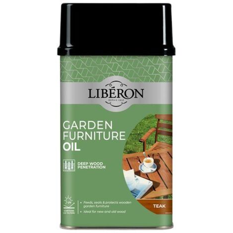 Liberon 126171 Garden Furniture Oil Teak 500ml LIB126171