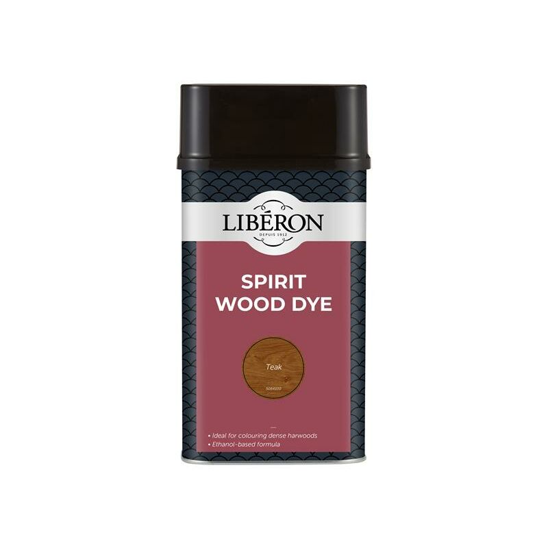 126792 Spirit Wood Dye Teak 1 litre LIBSDT1LN - Liberon