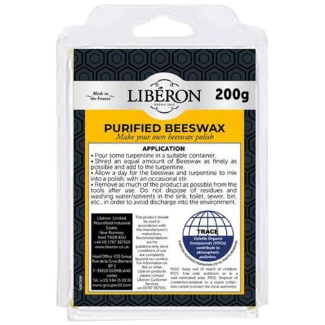 Liberon 126818 Purified Beeswax 200g LIBBPUR200GN