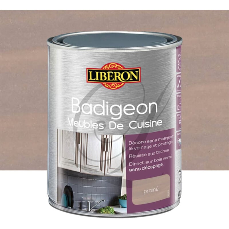 Liberon - Badigeon (Boisine) Meubles de cuisine Praliné 1 l
