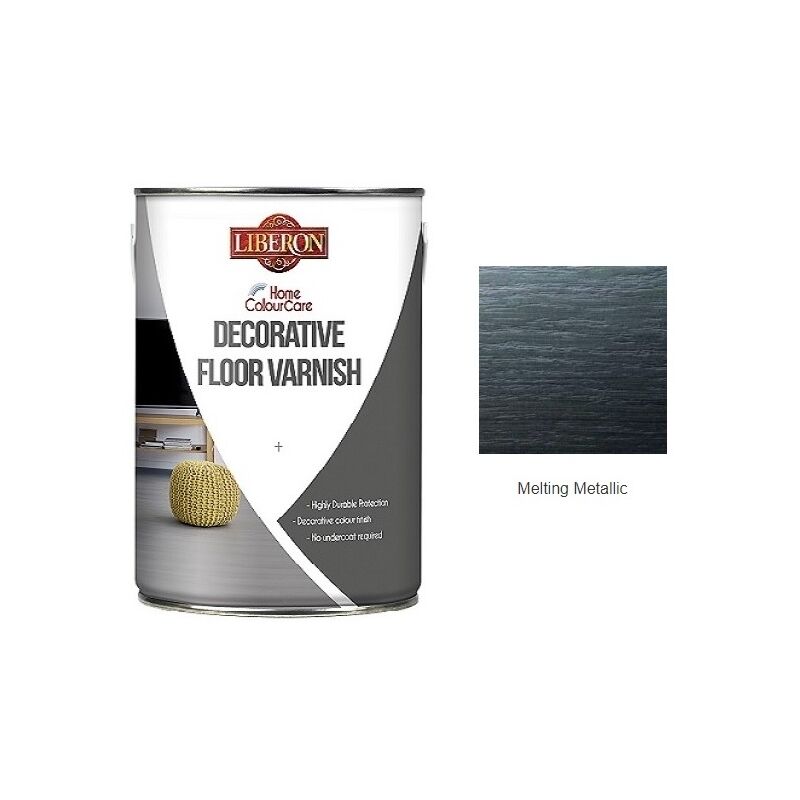 Liberon - Colour Care Decorative Floor Varnish - 1L - Melting Metallic - Melting Metallic