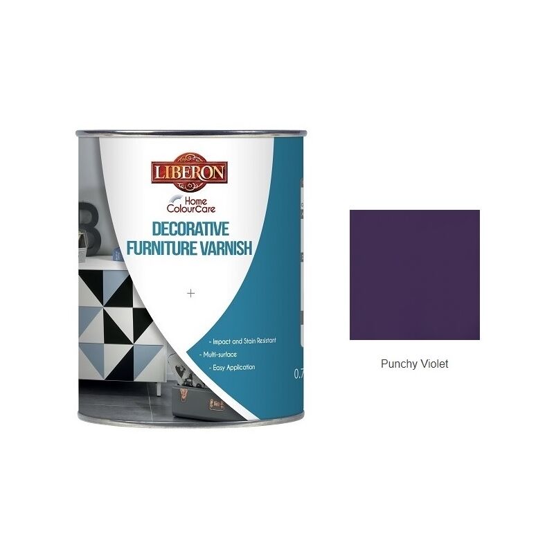 Decorative Furniture Varnish Paint - 750ml - Punchy Violet - Punchy Violet - Liberon