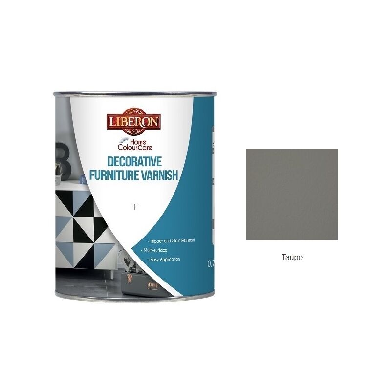 Decorative Furniture Varnish Paint - 750ml - Taupe - Taupe - Liberon