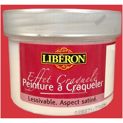 LIBÉRON Effet craquelé 0,25L Rouge laque 0,25 L - Rouge laque