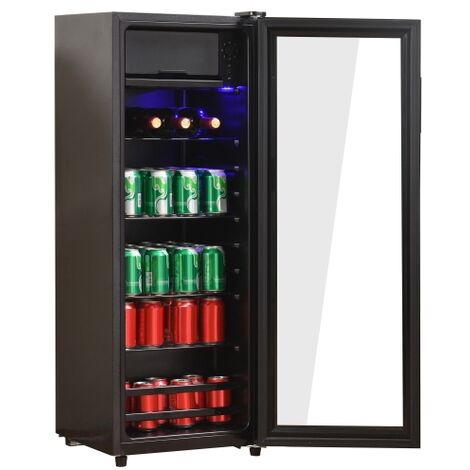 LIBERTÉ Mini réfrigérateur 128L, congélateur 8L, Fonctionnement silencieux, refroidissement par compresseur, économe en énergie, étagères réglables