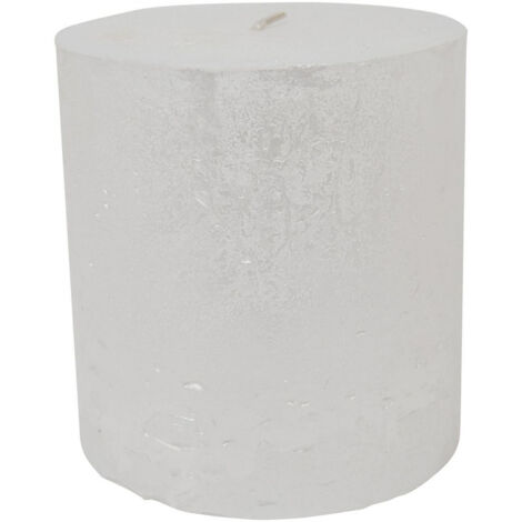 Libra Rustica Pillar Candle - Paraffin - L10 x W10 x H10 cm - Pearl/White