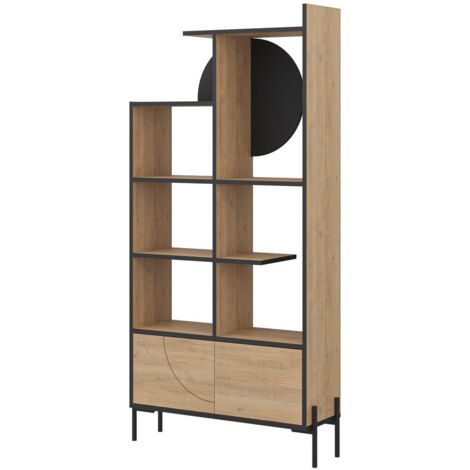 Libreria 2 ante con piedi in metallo H180 cm – DUBAI