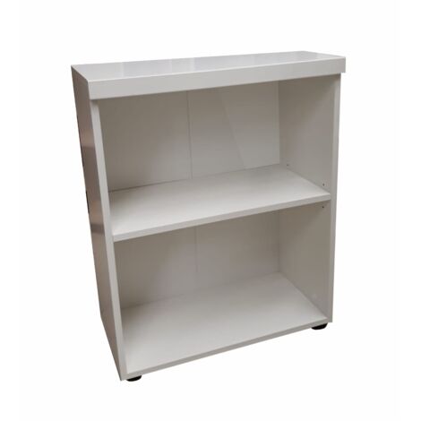 LIBRERIA 2 RIPIANI 60X28XH75CM BIANCA VV1003 CON C