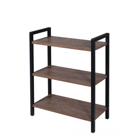 Libreria 3 Scaffali in Legno e Metallo 62L x 29,5P x 74H Sanitec