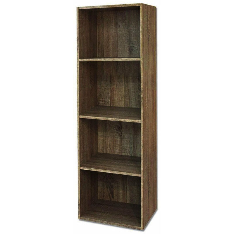 Libreria 4 ripiani 40x29x132 cm in Legno Noce