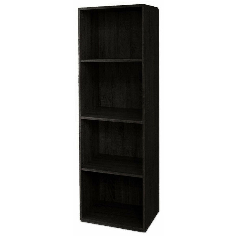 Libreria 4 ripiani 40x29x132 cm in Legno Wengè