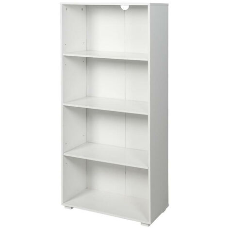 Libreria 4 Ripiani 60x30x130 cm in MDF Bianco