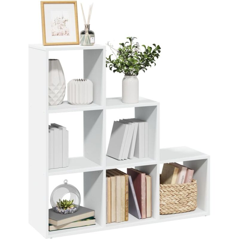 Vidaxl - Libreria Divisorio 3 Ripiani Bianca 99x29x99 cm in Truciolato