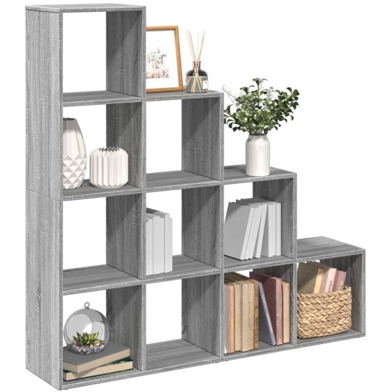 Libreria 4 Ripiani Grigio Sonoma 131,5x29x131,5 cm Truciolato