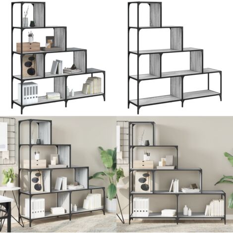Libreria 4 Ripiani Grigio Sonoma 139x33,5x149 Legno Multistrato - Scaffale - Ripiani