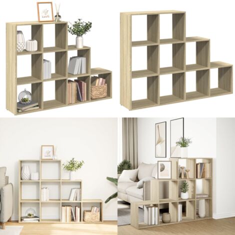Libreria 4 Ripiani Rovere Sonoma 137,5x29x103,5 cm Truciolato - Libreria divisoria - Scaffale porta oggetti