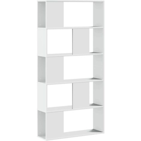 Librería 5 estantes madera ingeniería blanco 80,5x23,5x162,5 cm vidaXL
