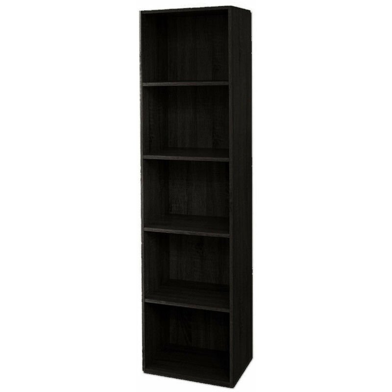 Giordanoshop - Libreria 5 ripiani 40x29x172 cm in Legno Wengè