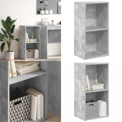 Libreria 5 Ripiani Grigio Cemento 40x30x76,5 Legno Multistrato - Libreria in legno - Libreria con ripiani