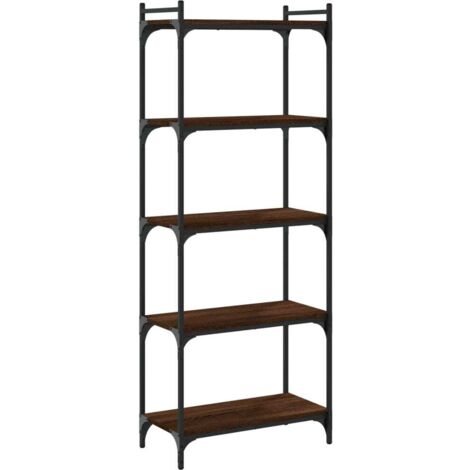 Libreria 5 Ripiani Rovere Marrone 60x30x154cm Legno Multistrato vidaXL