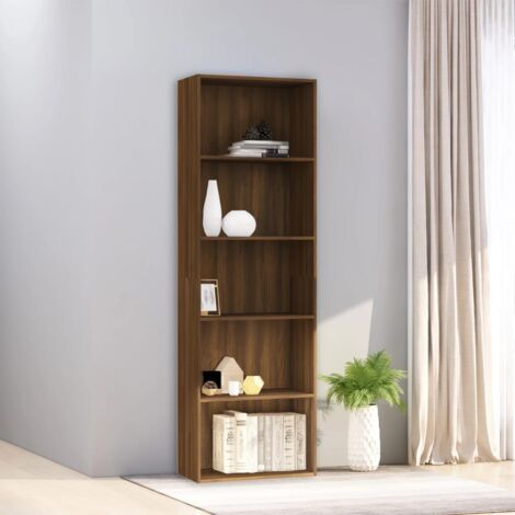 ULUYYUC Libreria a 5 Ripiani Bianca 80x30x175 cm in Legno