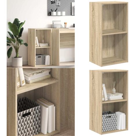 Libreria 5 Ripiani Rovere Sonoma 40x30x76,5cm Legno Multistrato - Libreria multistrato - Libreria con 2 ripiani