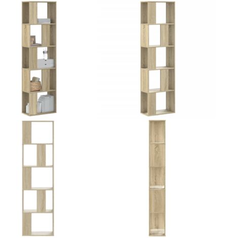 Libreria 5 Ripiani Rovere Sonoma 45x23,5x162,5cm Multistrato - Scaffale - Armadio