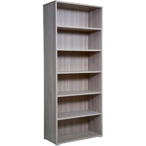 Libreria 6 Ripiani 72,3x34,1x177,1 cm in Truciolare Nobilitato Olmo