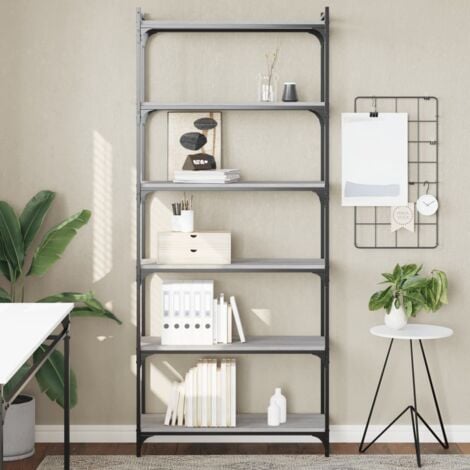 Scaffale libreria bianco con 6 ripiani - Campanula