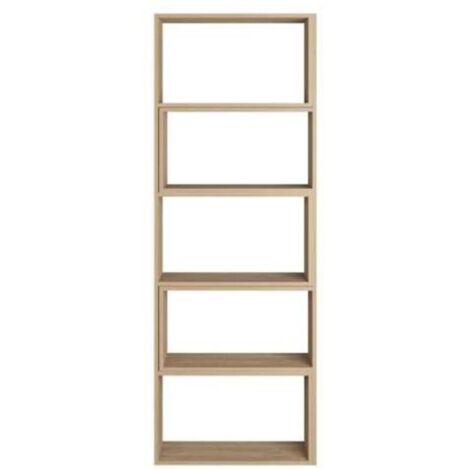 Libreria 72x22x200 cm Wish estensibile angolare rovere