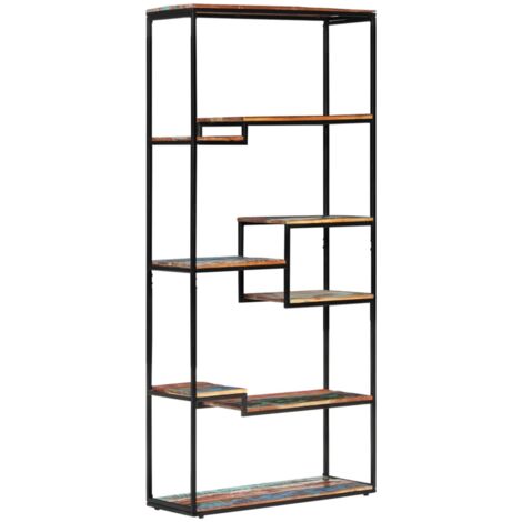Mobile Libreria 80x30x180 cm in Legno di Mango Grezzo Modelli Diversi