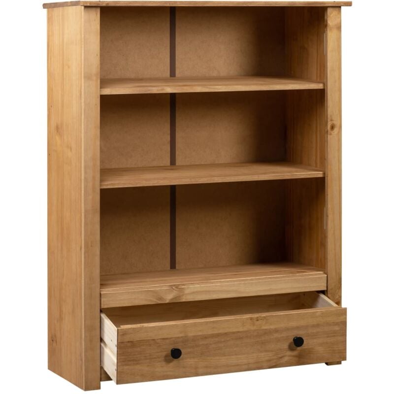 Libreria 80x35x110 cm in Pino Massello Panama Range Mensola angolare in pino massiccio fatta a mano color pino